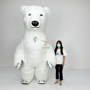 Giacca nera mascotte pelose <span class=keywords><strong>orso</strong></span> polare CE 2.6m <span class=keywords><strong>orso</strong></span> polare costumi mascotte <span class=keywords><strong>orso</strong></span> polare gonfiabile <span class=keywords><strong>orso</strong></span> polare Panda mascotte Costume <span class=keywords><strong>cartone</strong></span> <span class=keywords><strong>animato</strong></span> - Product Image 6