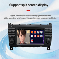 Pour Mercedes-Benz W203 (2004-2007) Lecteur multimédia Android 14 7 pouces 4 Go + 64 Go, unité centrale sans fil Android Auto & CarPlay WiFi