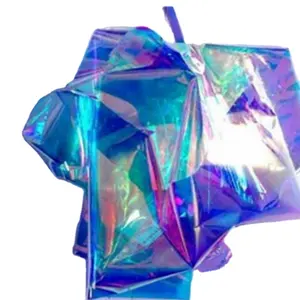 宠物安吉丽娜梦幻虹彩玻璃纸彩虹色胶卷，用于包装、装饰