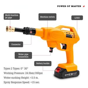 Pistola de Agua Eléctrica Portátil de Alta Presión, Lavadora de Autos con Batería de Litio y Bomba de Agua Inalámbrica, Suministros para el Hogar, CE - Product Image 3