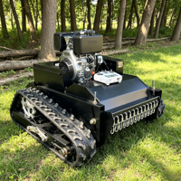 Tondeuse robot chenillée télécommandée à moteur diesel 550 mm, coupe-herbe monocylindre 4 temps avec fonction mulchage, certifiée CE EPA
