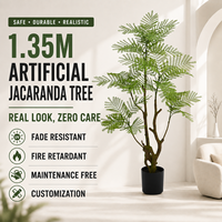 Arbre artificiel Jacaranda Mimosifolia hyper-réaliste en PE, écologique, ignifuge et résistant aux UV, idéal pour anniversaires, vente directe usine, pour la maison et le bureau