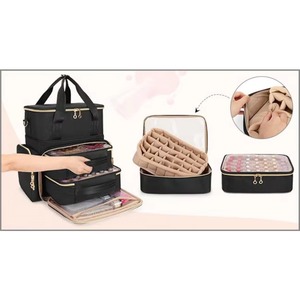 Bolsa Organizadora de Esmalte de Uñas de Gran Capacidad Personalizada de Fábrica BSCI, Bolsa de Almacenamiento de Esmalte de Uñas para Viaje - Product Image 6
