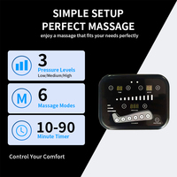 Bottes de récupération pneumatiques portables à 6 chambres pour les jambes, appareil de massage électrique pour les genoux et les pieds, pression de 30 à 240 mmHg, rechargeable