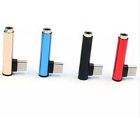 90-Grad-USB-Typ-C-Stecker auf 3,5-mm-Audio-Buchse Adapter Typ-C Kopfhörerbuchse für Mobiltelefon Tablet