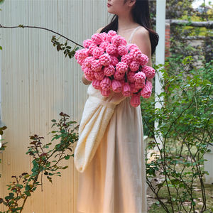 <span class=keywords><strong>Couverture</strong></span> de bouquet de fleurs <span class=keywords><strong>au</strong></span> <span class=keywords><strong>Crochet</strong></span> légère et super douce créative faite à la main <span class=keywords><strong>pour</strong></span> cadeaux Textiles de maison SW - Product Image 1