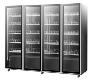 Réfrigérateur vertical pour boissons, vente d'usine, 4 portes vitrées, réfrigérateur vertical pour supermarché - Product Image 1