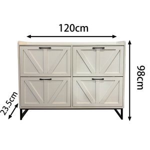Cổ Trắng <span class=keywords><strong>24</strong></span> cặp Tủ giày | 4 lật ngăn kéo trang trại Giày tổ chức cho lối vào hoặc phòng ngủ - Product Image 2