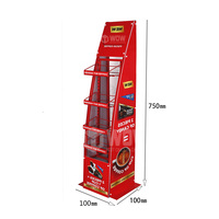 Présentoir en rack pour produits alimentaires et chips pour bonbons sur plancher de magasin de détail personnalisé Présentoir en fil métallique pour supermarché