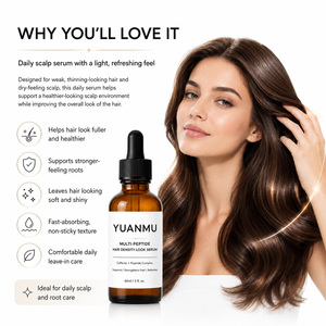 Sérum Multi-Peptides Bio Anti-Frisottis Sans Rinçage Anti-Chute de Cheveux pour une Densité Capillaire Accrue et des Cheveux Plus Épais (Marque Blanche) - Product Image 4