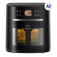 Aifa Friteuse à air chaud Four 5L Smart Oil Free Multifunctional Glass Digital Electric air Frier Kitchen air Fryer