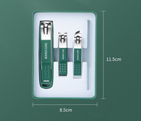 Ensemble de 4 coupe-ongles professionnels de haute qualité en acier au carbone pour manucure et pédicure, emballés dans un sac en polyéthylène, durables