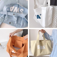 Grand fourre-tout de voyage vierge en toile de coton pour supermarché d'épicerie pliable écologique imprimé personnalisé