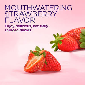 Bonbons gommeux populaires au collagène et à la biotine, saveur fraise, véganes et biologiques, adaptés à la croissance des cheveux et des ongles, ainsi qu'à l'entretien de la peau. - Product Image 4