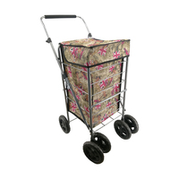 Chariot de supermarché pliable à 4 roues, sac de courses avec cadre en fil de fer, pour le marché britannique, offre spéciale, collection