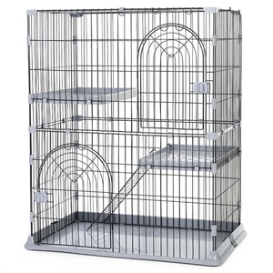 Wholesale Green Pink Gray Coated Stainless Steel <b>Cat</b> Nestdouble-Layer <b>Cat</b> Villa Pet <b>Cage</b> - Product Image 1