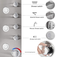 Pommeau de douche pluie thermostatique Offre Spéciale de luxe salle de bain panneaux de douche cascade muraux en acier inoxydable
