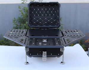 Caja Trasera Multifuncional de 45L <span class=keywords><strong>para</strong></span> Motocicleta, de Aleación de Aluminio, <span class=keywords><strong>para</strong></span> Scooter Honda, <span class=keywords><strong>BMW</strong></span>, Yamaha, Kawasaki, <span class=keywords><strong>Maletero</strong></span> <span class=keywords><strong>para</strong></span> Vehículo Eléctrico - Product Image 6