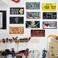 Venta caliente personalizado Vintage cerveza decoración Retro pared decoración 15*30cm placa de matrícula de Metal