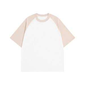 Camiseta Informal de <span class=keywords><strong>Manga</strong></span> Corta Personalizada para Mujer, Camiseta con Mangas Raglán y Parches en Contraste - Product Image 3