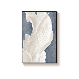 Quadro su Tela Moderno <span class=keywords><strong>con</strong></span> Piume in <span class=keywords><strong>Bianco</strong></span> <span class=keywords><strong>e</strong></span> <span class=keywords><strong>Nero</strong></span>, Dipinto Astratto Minimalista <span class=keywords><strong>con</strong></span> <span class=keywords><strong>Cornice</strong></span> per Arredamento Casa - Product Image 5
