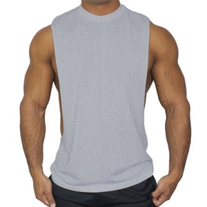 Camiseta sin mangas para hombre, cómoda y transpirable, de poliéster/algodón, para fitness, con estampado en relieve y bordado 3D, personalizable. - Product Image 6