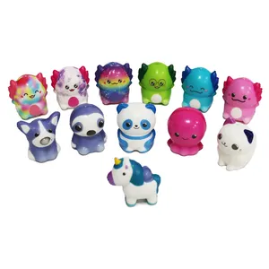 12 Set sevimli mikro yavaş Rise Axolotl Squishy oyuncaklar çocuk bellek köpük parti iyilik sıkmak oyuncaklar