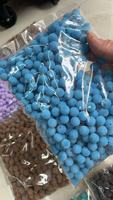 Perles en velours acrylique 10 mm couleur macaron, faites à la main, accessoires DIY, perles rondes en plastique pour sacs - Vente chaude
