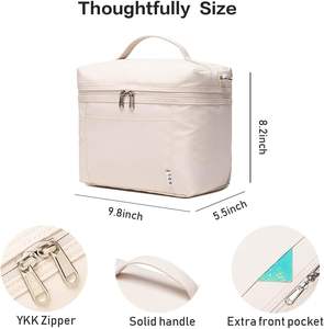 काम के लिए हल्का वाटरप्रूफ लंच बॉक्स महिलाओं के लिए प्राकृतिक जैविक जीवन शैली इन्सुलेट लंच बैग - Product Image 3