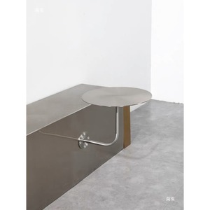 Mesa de Pared para Cafetería o Bistro, Mesa Redonda de Pared, Ahorra Espacio, Acero Inoxidable, Mesa Redonda Pequeña, Mesa Auxiliar de Café - Product Image 5