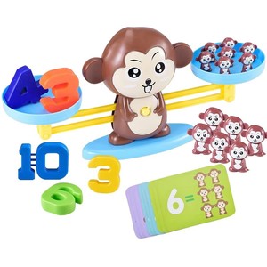 Juego de conteo de matemáticas educativo temprano para niños personalizado, juguete de equilibrio, juego de escala de mono - Product Image 2