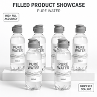 Machines de rinçage, de remplissage et de bouchage automatiques pour bouteilles en PET et en verre d'eau potable pure minérale, à performance stable et longue durée de vie