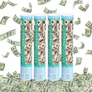 Cañón de confeti de relleno de papel personalizado de 12-36 pulgadas Euro dinero <span class=keywords><strong>dólar</strong></span> boda FIESTA DE Halloween Popper Prop <span class=keywords><strong>moneda</strong></span> - Product Image 5