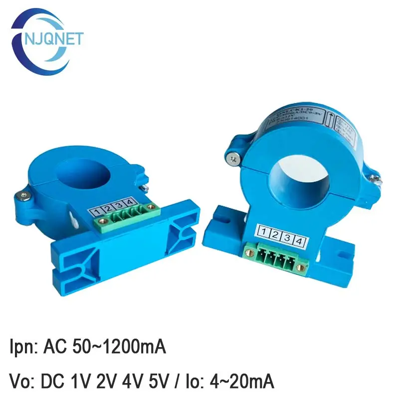 Input QNLCK1-20 100mA 200mA 300mA 500mA 600mA 800mA Output dc 4-20mA 0-5v RS485 AC sensor arus bocor transformer transduser
