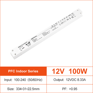 Transformador de Corriente para Tiras LED de 36W 75W 100W 150W 200W CV PF>0.95, 100-240V/200-240VAC a 12V/24VDC IP20, Fuente de Alimentación Conmutada LED - Product Image 4