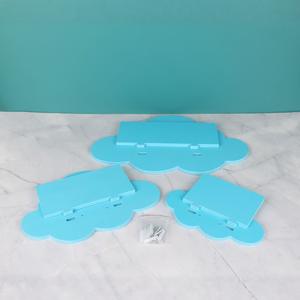 Estante de <span class=keywords><strong>Pared</strong></span> de Madera Multifuncional con Diseño de Nube, Decoración para Dormitorio <span class=keywords><strong>Infantil</strong></span>, Estante de Almacenamiento para Muñecas, Sala de Estar, Madera Maciza - Product Image 2