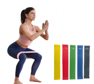 Ensemble de 5 bandes de résistance personnalisables avec logo, sans latex, en TPE, haute élasticité, portables, pour exercices de fitness - Product Image 2