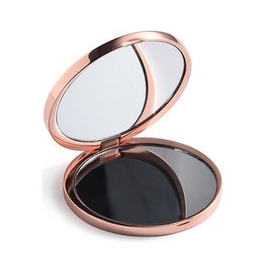 Gold Color Blank Double Side Custom Logo Round Compact Makeup <b>Mirror</b> - Product Image 1
