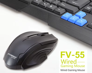 <span class=keywords><strong>Souris</strong></span> filaire portable FV55 Fashion, <span class=keywords><strong>souris</strong></span> optique 1000 DPI avec câble USB pour ordinateur portable, PC - Product Image 2