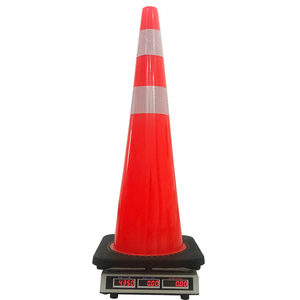 Cônes de signalisation de sécurité en PVC de 36 pouces avec col réfléchissant pour la circulation routière, le stationnement et l'entraînement au trafic - Product Image 5