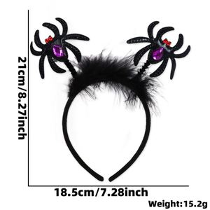 New <b>Halloween</b> Headband Kids Spider Bat Clip With Feathers Creepy Hair Accessories Party <b>Decorations</b> 3 in 1 - Product Image 4