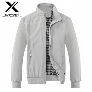 Chaqueta Bomber de Verano de Primera Calidad, Personalizada, de Lona de Alta Gama, Informal, con Cierre, Sólida, Ecológica, Impermeable y Resistente al Viento para Hombre - Product Image 1