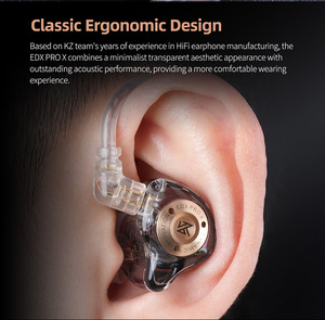 <span class=keywords><strong>KZ</strong></span> EDX PRO X Casque audio filaire HiFi à son profond et clair, avec câble détachable, ENC, IPX5, 3,5 mm, moule privé 1,2 m - Product Image 6