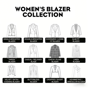 Blazer da <span class=keywords><strong>Donna</strong></span> Elegante con Colletto a Risvolto in <span class=keywords><strong>Tweed</strong></span>, Realizzato su Misura per Brand di Design - Produzione OEM/ODM di Alta Qualità - Product Image 2