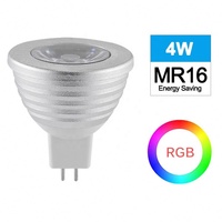 Luz de Techo Empotrada Pequeña, Bombilla LED MR11, Cambio de Color, 12v 4w RGB, Control Remoto, MR16/GU10/E27/E14/GU53, Mini Foco