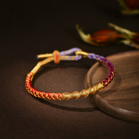 Bracelet en fer tressé à la main, motif Vajra et écailles de dragon, ethnique unisexe, avec cordon de feu Nine Purple Li, disponible en direct, Supply Mount Putuo