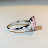 Bijoux fins personnalisés bleu CZ cubique Zircon diamant bagues de fiançailles classique ovale Solitaire pour les mariages fêtes 5A couleur