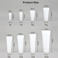Tube souple en plastique personnalisé pour crème mains, visage et corps, finition brillante ou mate, contenances 15ml, 20ml, 30ml