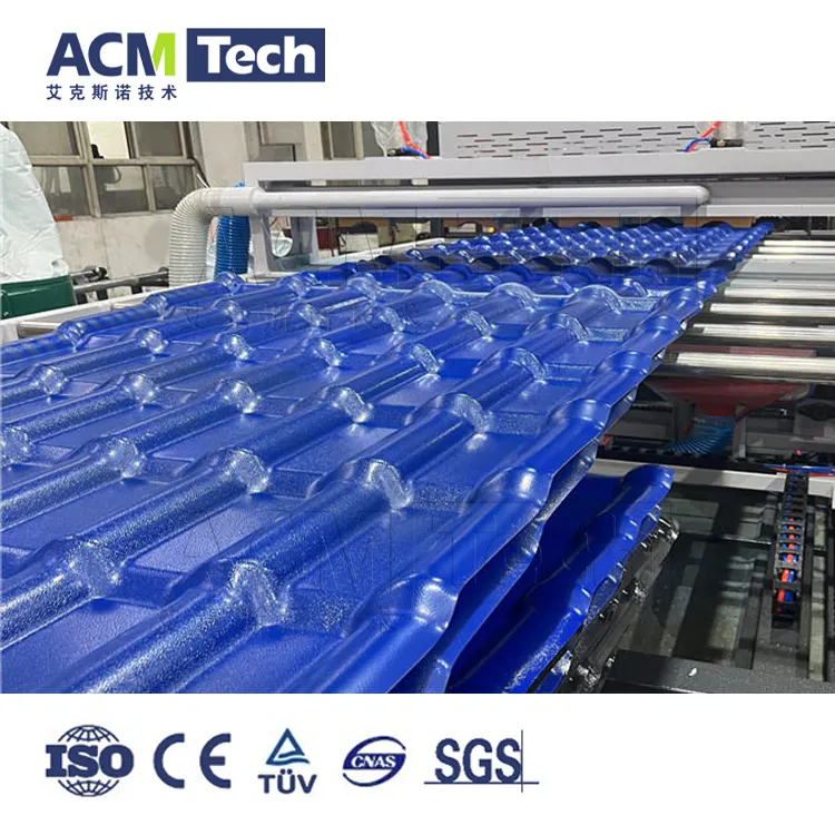 Machine Offre Spéciale d'extrudeuse de tuile ondulée en plastique PVC ASA/PMMA de feuille de toiture de résine synthétique faisant la machine