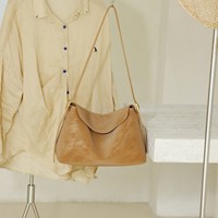 Sacs à bandoulière en cuir véritable style décontracté coréen pour femmes, avec sangles réglables, idéaux pour les trajets quotidiens, les voyages et le shopping – Vente en gros